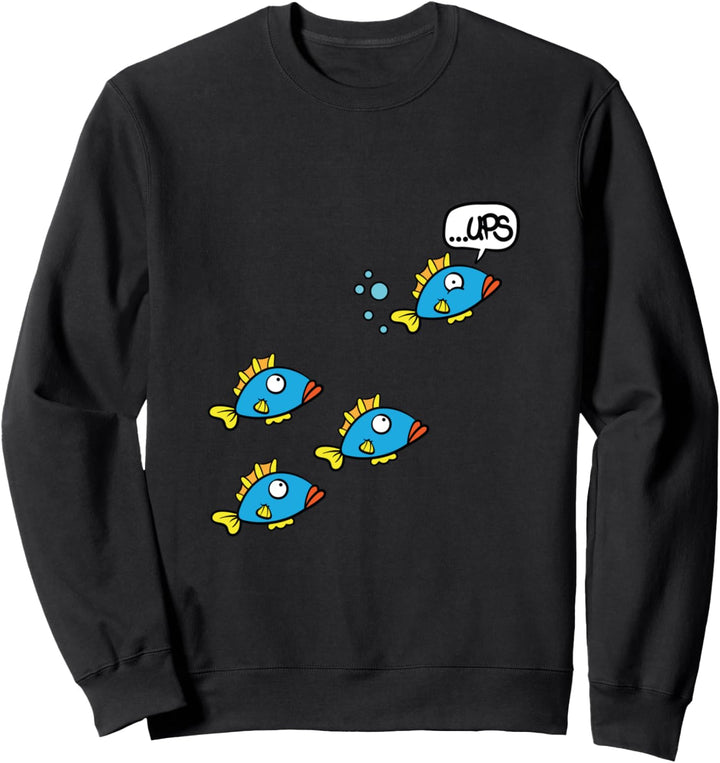 Pupsender Fisch Geschenk für Ferien Urlaub am Meer Angler Sweatshirt