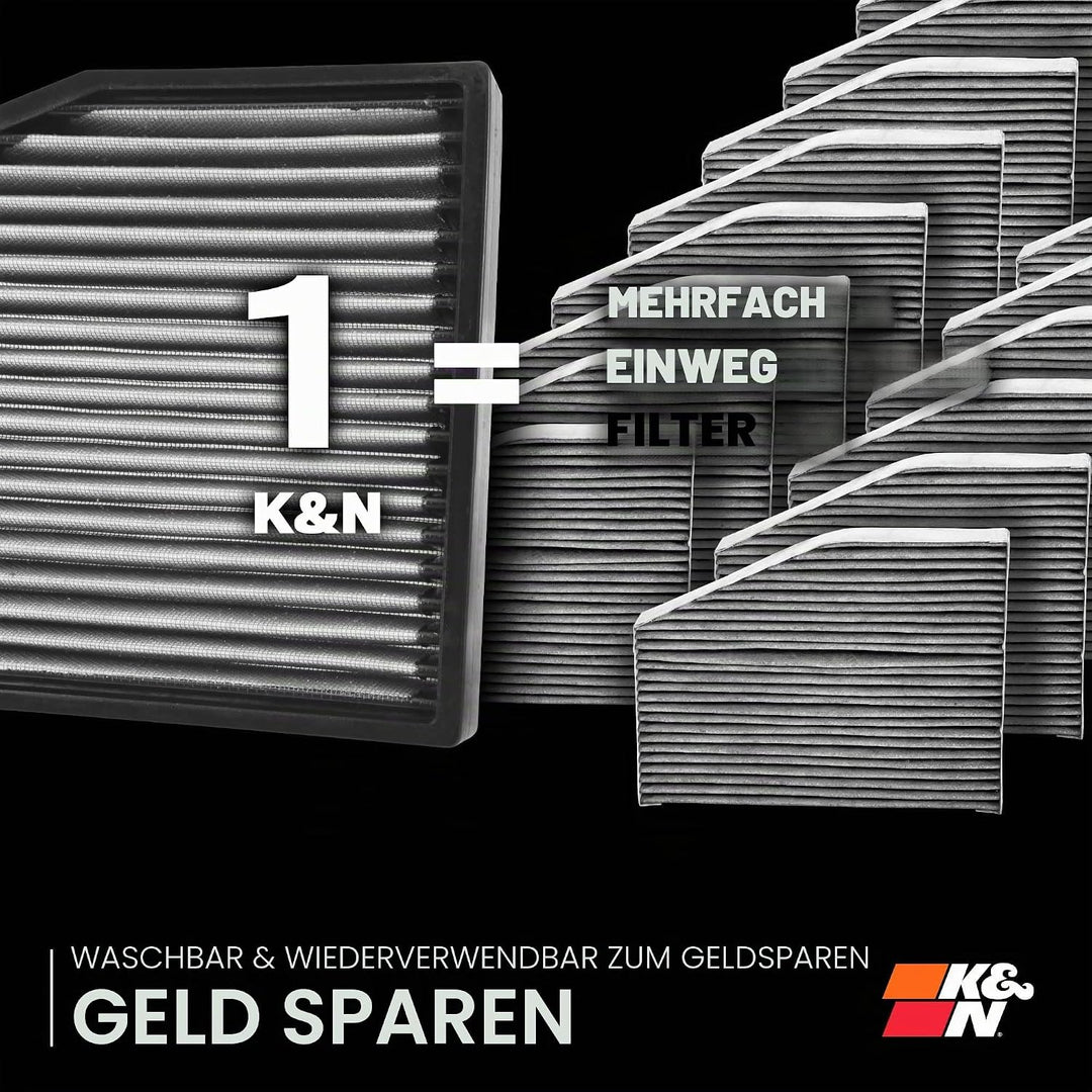K&amp;N Premium Innenraumfilter: Hochleistungs, waschbar, sauberer Luftstrom in Ihrer Kabine: Entwickelt