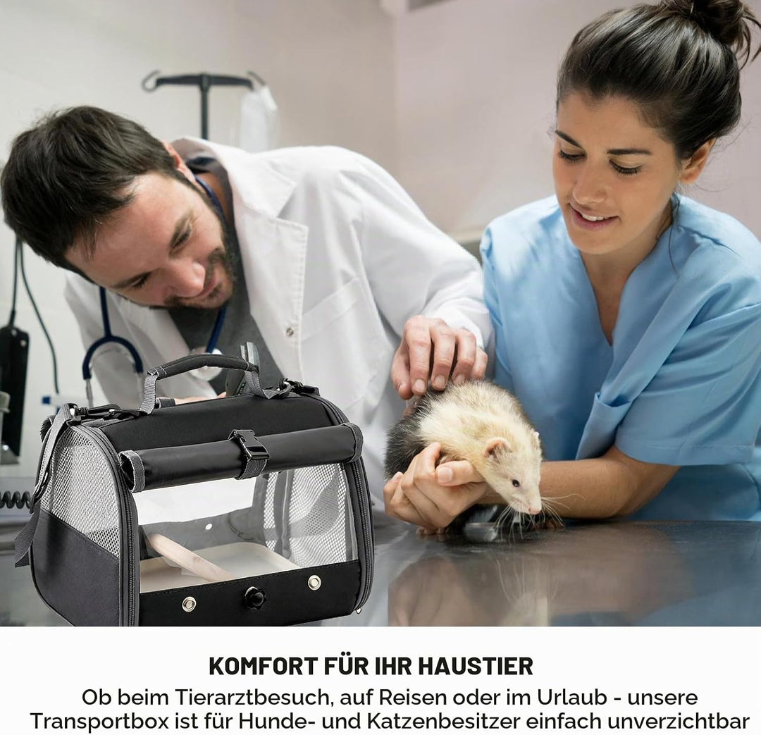 Tragetasche Für Papageien, Meerschweinchen-Tragetasche Mit Stehsitz Und Tablett, Transportbox Kaninc