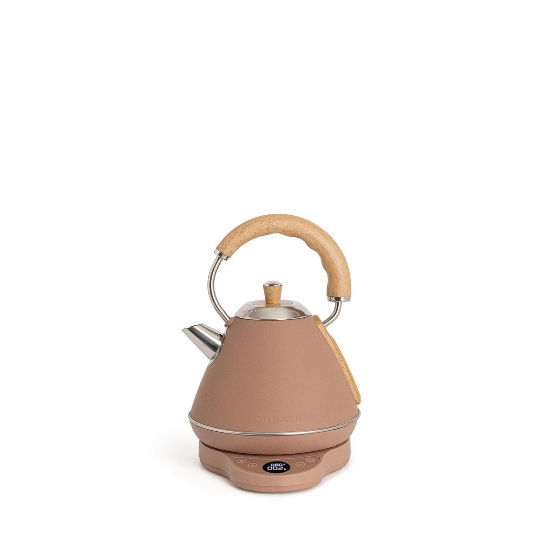 CREATE/KETTLE RETRO PRO/Wasserkocher mit Temperaturregelung 1L Mokka/Automatische Abschaltung, Schne