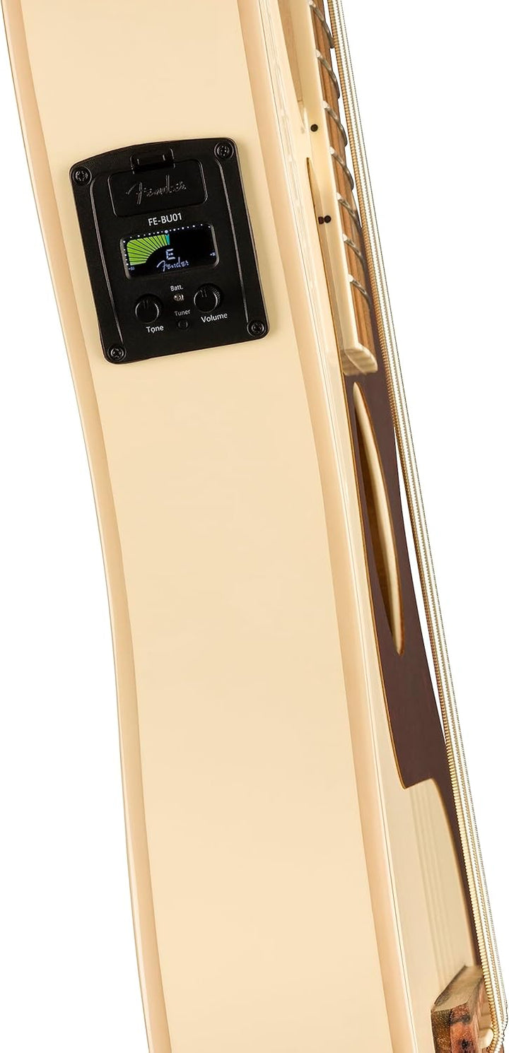 Fender Fullerton Precision Bass® Uke, Walnut Fingerboard, Tortoiseshell Pickguard, Olympic White