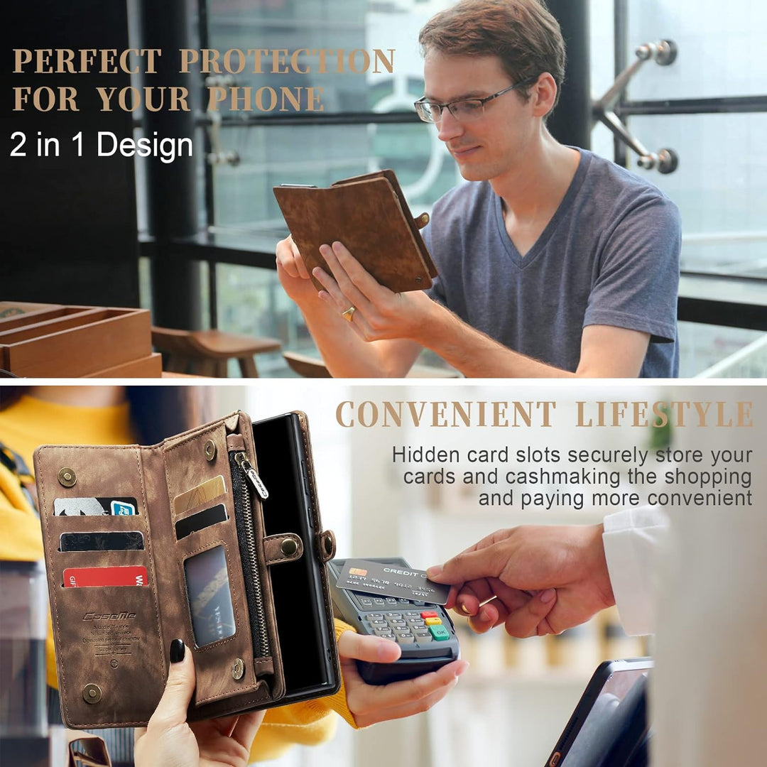 UFinetech Abnehmbar Magnetische Samsung Galaxy Note 20 Ultra Hülle Tasche Case Stylish Luxus TPU Led
