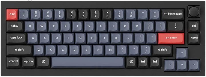Keychron Q2 Hotswap Tastatur, Schwarz Gateron Pro Brown (Q2-M3) Gateron Pro Brown Schwarz/schiere Fr