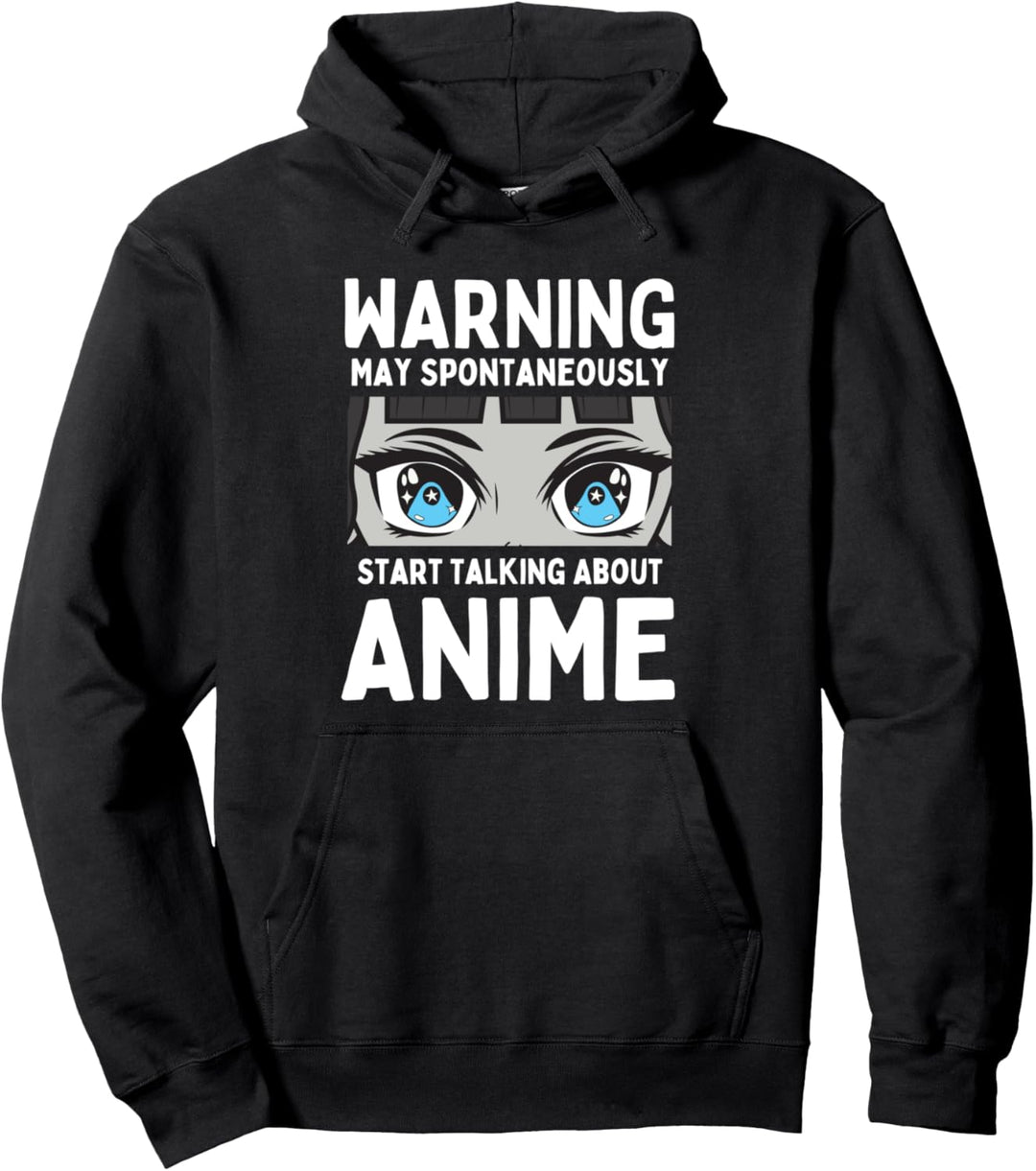 Lustiges Japan Anime Manga Warning Start Talking About Anime Pullover Hoodie