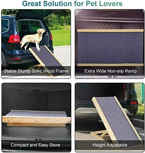 Haustierleiter Hunderampe, Hundetreppe Klappbar Grosse Hunde, Höhenverstellbar Hunde Rampe Sofa oder
