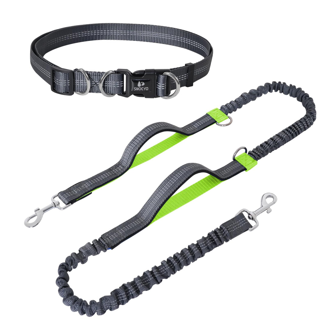 Snocyo Joggingleine Hunde, Jogging Hundeleine für Mittelgrosse und Grosse Hunde, Elastische und Refl