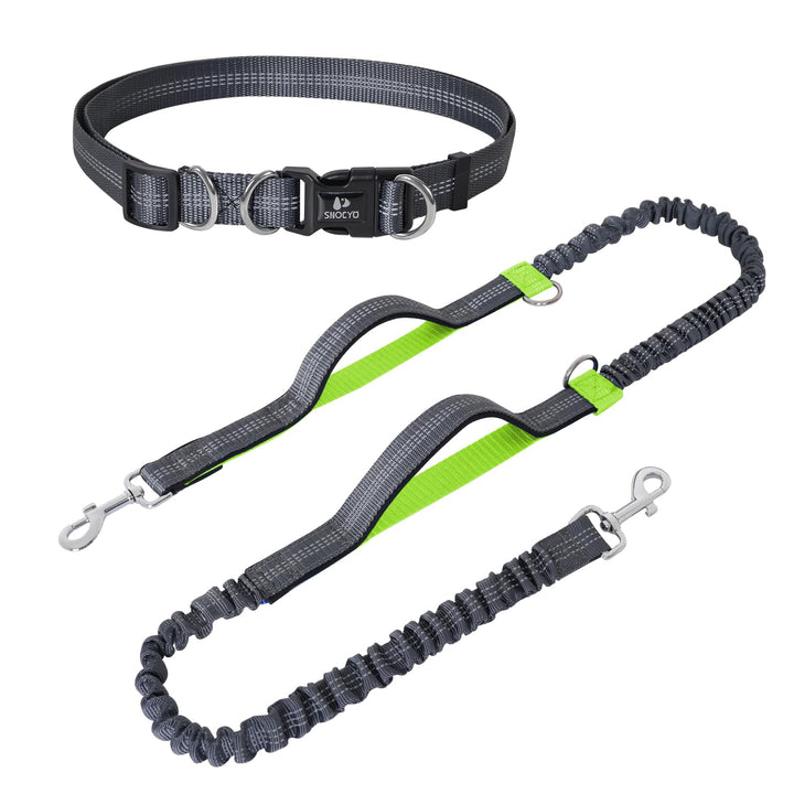 Snocyo Joggingleine Hunde, Jogging Hundeleine für Mittelgrosse und Grosse Hunde, Elastische und Refl