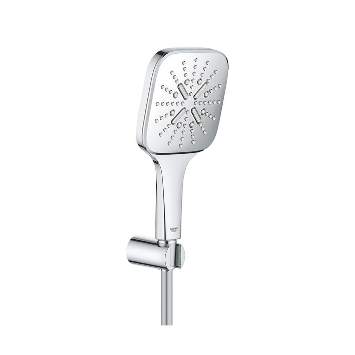 GROHE Rainshower 130 SmartActive Cube | Wandhalterset 3 Strahlarten | Chrom | 26589000 cosmopolitan