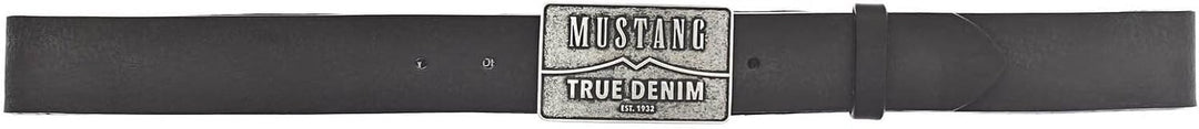MUSTANG Herren Ledergürtel MG2170R17 40mm Gürtelbreite Schwarz Braun 80-115 W80 Black 0790, W80 Blac