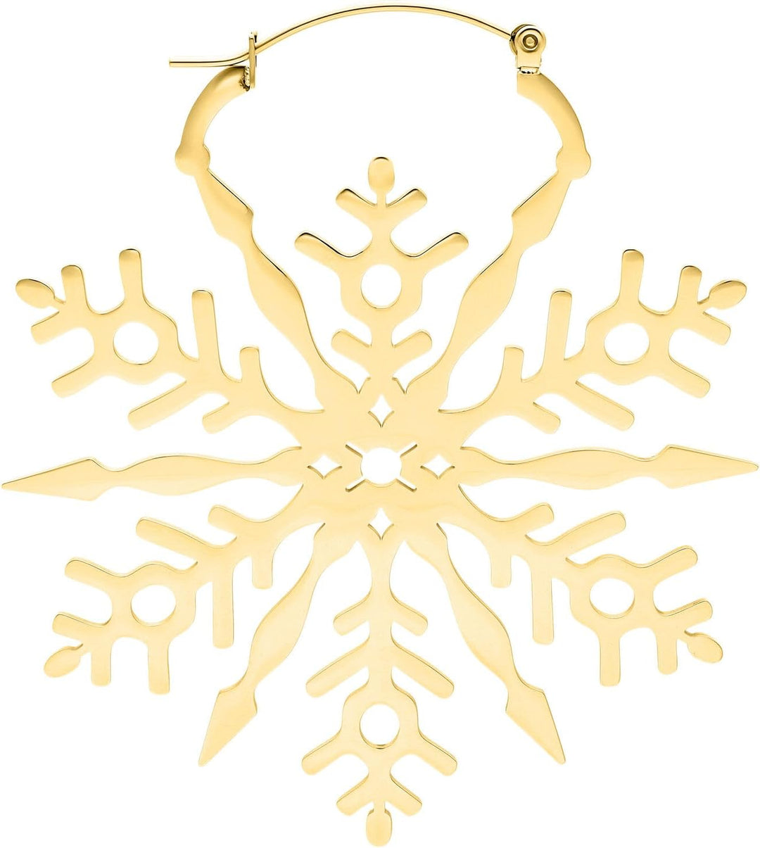Wildcat Snowflake Hoops Gold, Gold