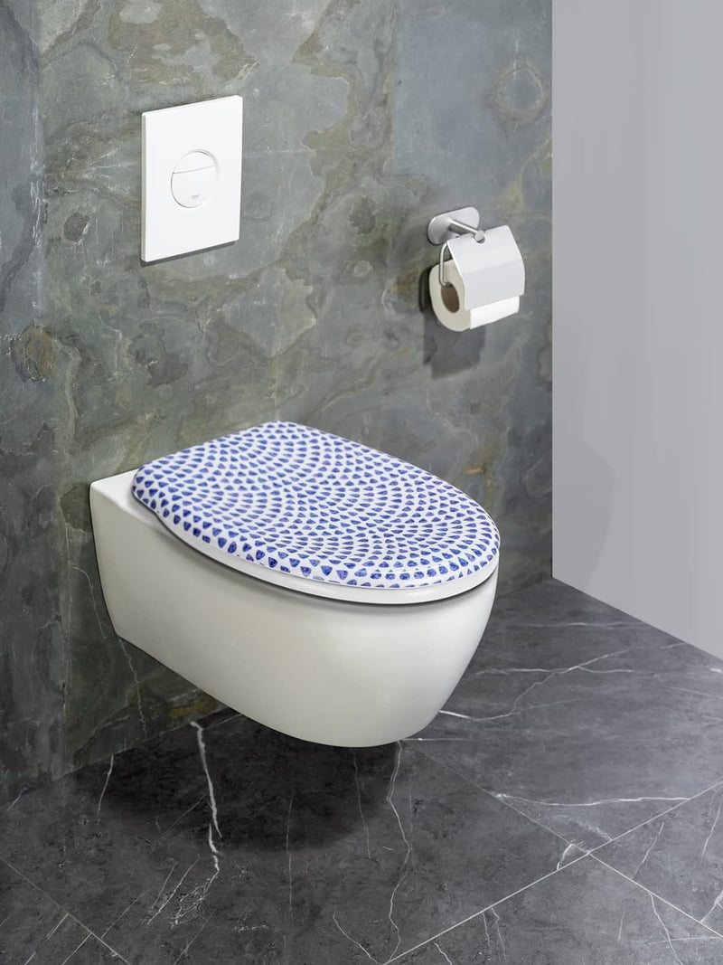 WENKO WC-Sitz Sevilla, Premium-Duroplast Design-Toilettensitz mit Easy-Close Absenkautomatik & Fix-C