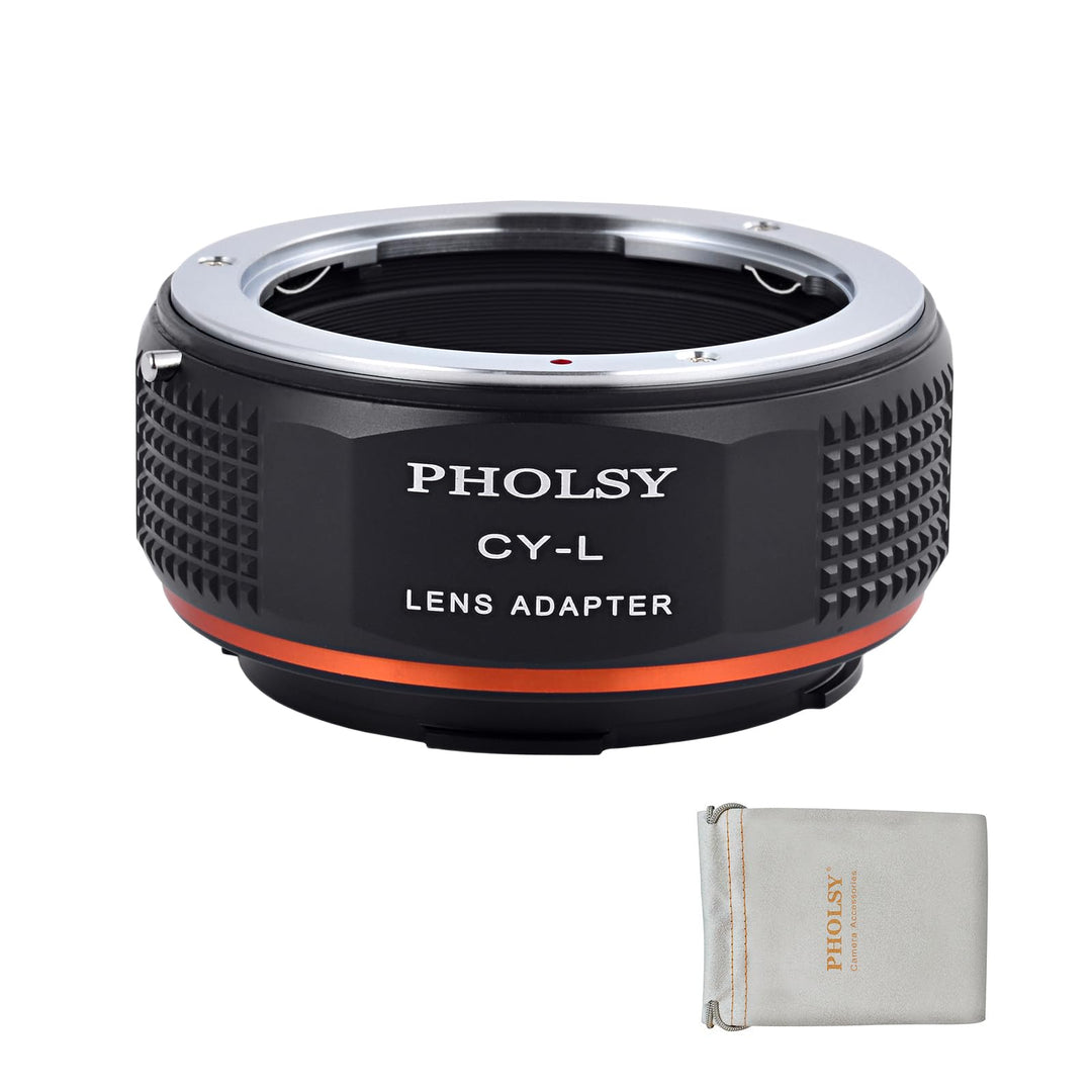 PHOLSY Objektivadapter Kompatibel mit Contax/Yashica CY Objektiv auf L Mount Kameragehäuse Konverter