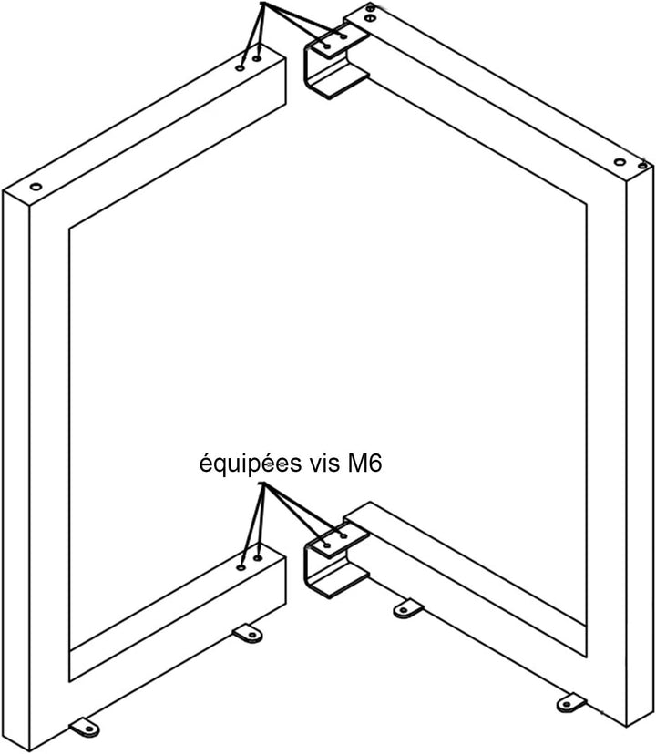 Fimghsoo Tischkufen Industriedesign 71cm Tischgestell Metall Tischbeine scandic Tischbeine Möbelfüss