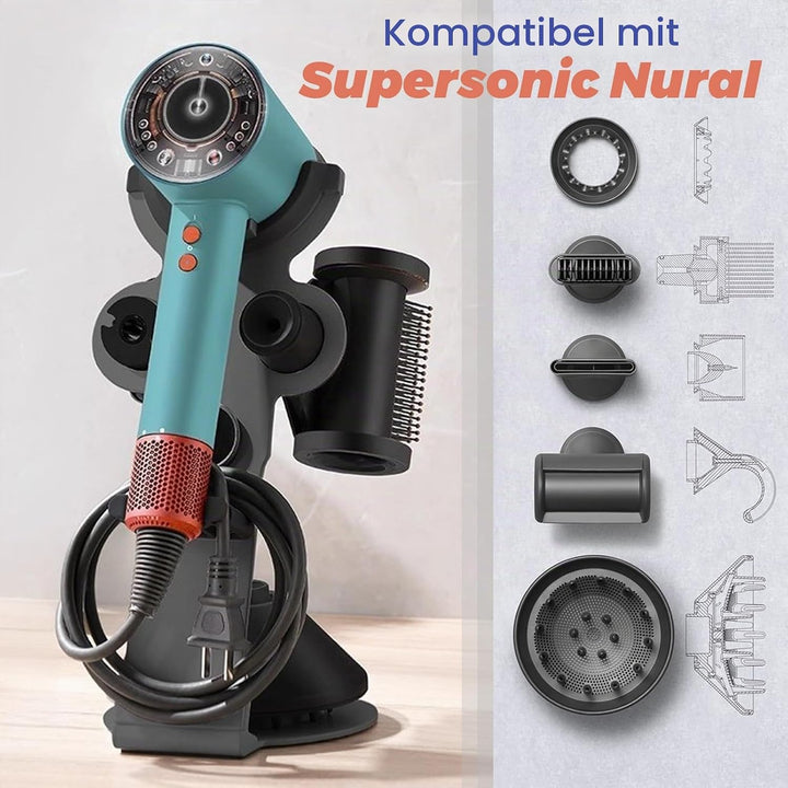 Föhn Halterung Kompatibel mit Supersonic, Fönhalter Ohne Bohren kompatibel mit Dyson, Ständer Halter