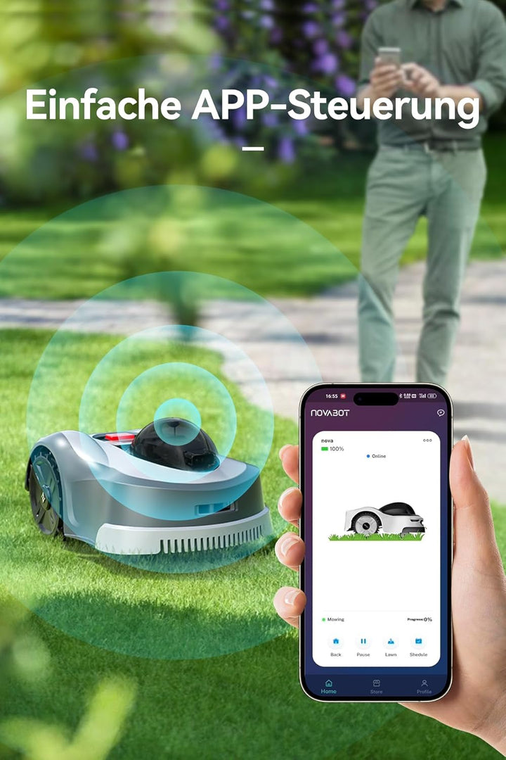 SUNTEK Mähroboter ohne begrenzungskabel AI Vision-Kamera, Rasenmäher Roboter, Max 3000 m², Genaue Hi