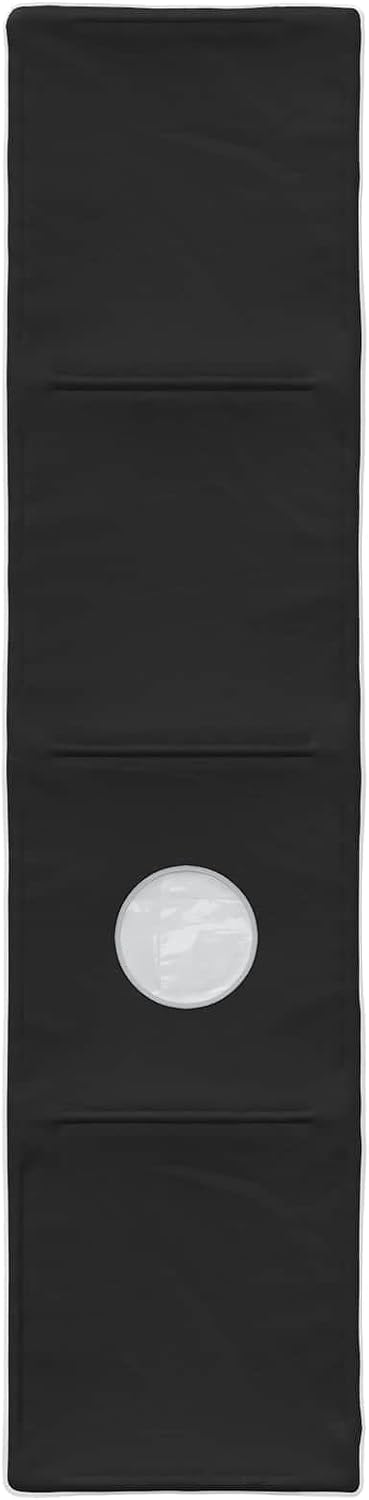 Bettunnel 2-teilig Schwarz aus Polyester 211 x 52,5 x 2 cm für Boxspringbett und Doppelbett mit stab