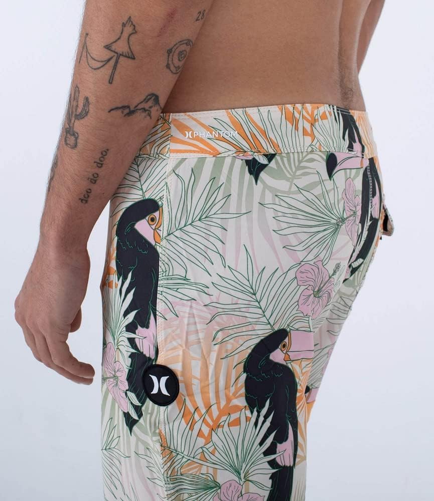 Hurley Herren Phantom-eco Block Party 18' Badeshorts für Herren 28 Barely Knochen, 28 Barely Knochen