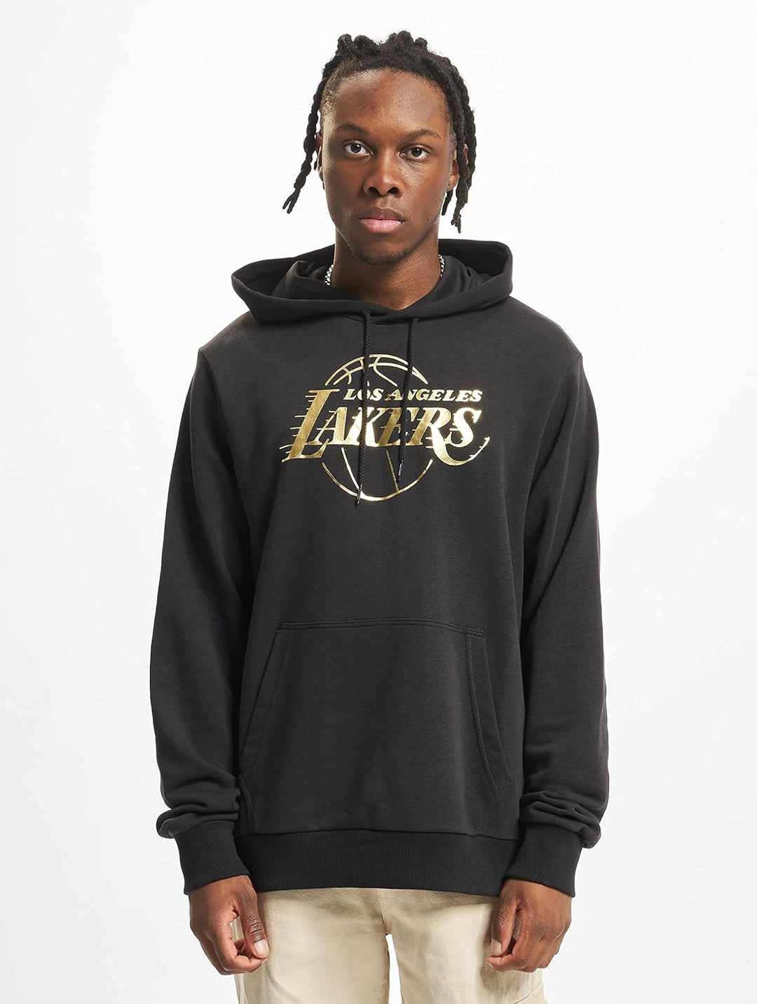 New Era Los Angeles Lakers Foil Print Kapuzenpullover Herren schwarz/Gold, L