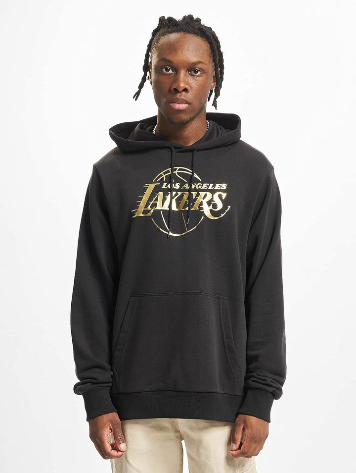 New Era Los Angeles Lakers Foil Print Kapuzenpullover Herren schwarz/Gold, L