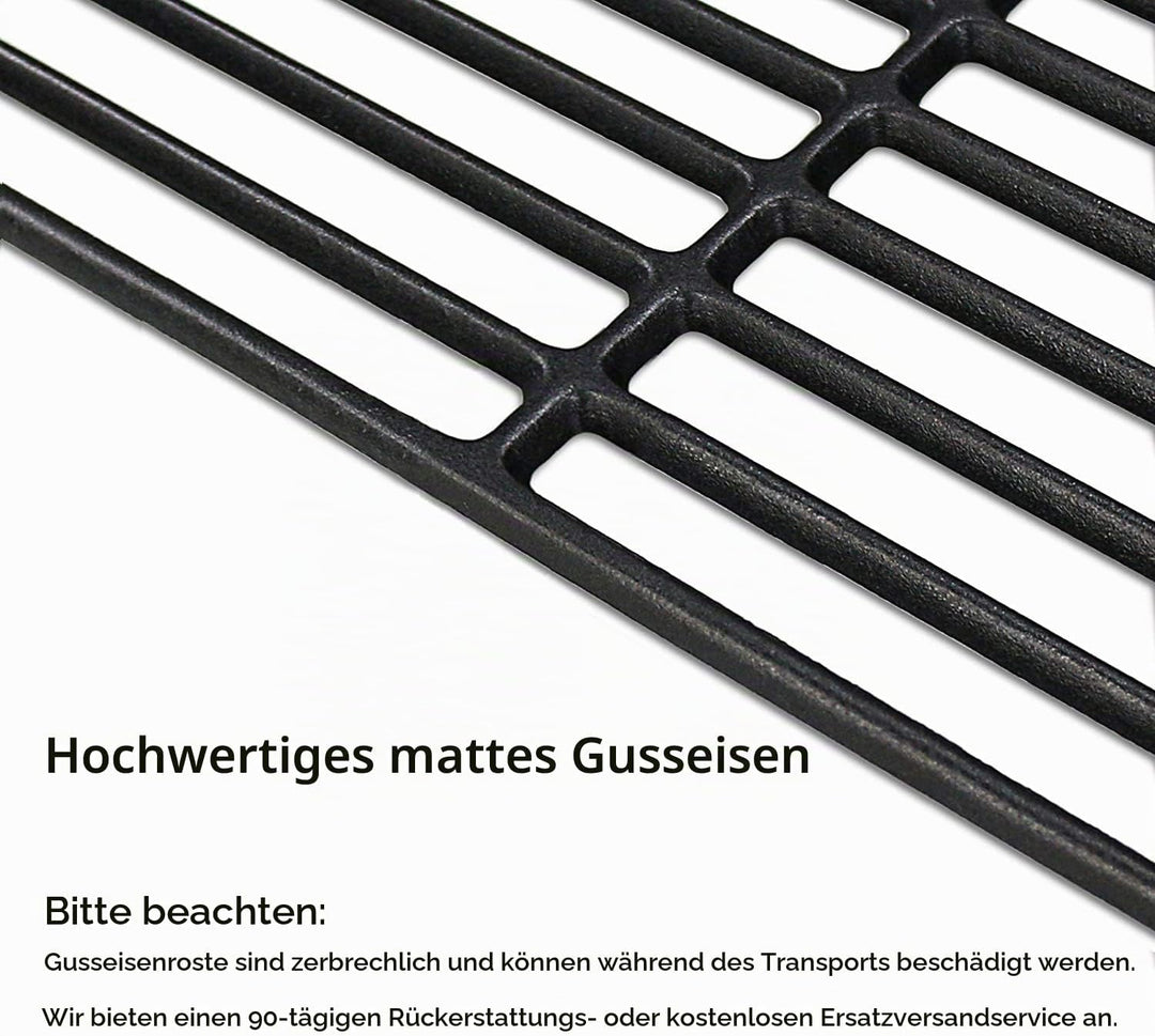 GFTIME 43 x 21CM Gusseisen Grillrost für Enders Boston 3, Enders Monroe 3 Pro, Barbecook Siesta 310,