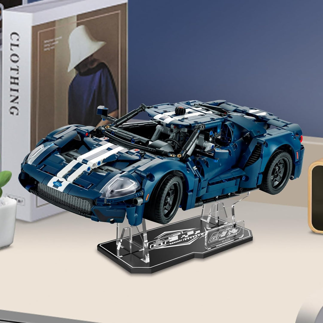 cooldac Acryl Display-Ständer kompatibel mit Lego 42154 Technic Ford Gt Bausatz, klarer individuelle