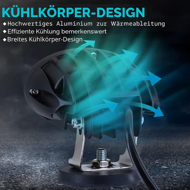 Dinfu 20W Led Blau Gabelstapler Licht Warenhaus Sicherheitswarnleuchte 12-80V-Mit Magnetfuss für Gab