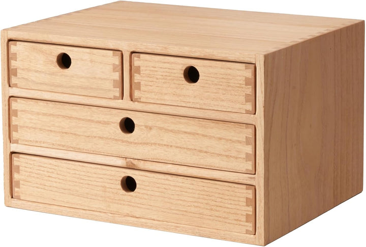 KIRIGEN Holz Schreibtisch-Organizer mit Schubladen Heimarbeitsplatz Bürobedarf Holz Aufbewahrungsbox