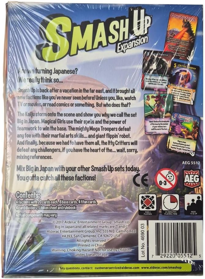Alderac Entertainment ALD05512 - Brettspiel "Smash Up! Big in Japan"
