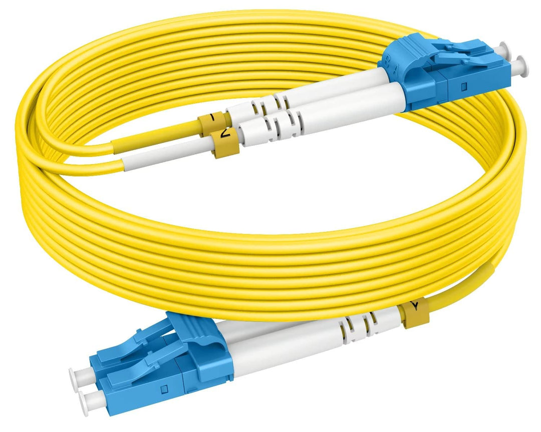 RamboCables LWL Patch-Kabel - OS2 LC auf LC Glasfaser-Kabel 60 m - Singlemode Duplex LSZH 9/125µm 10