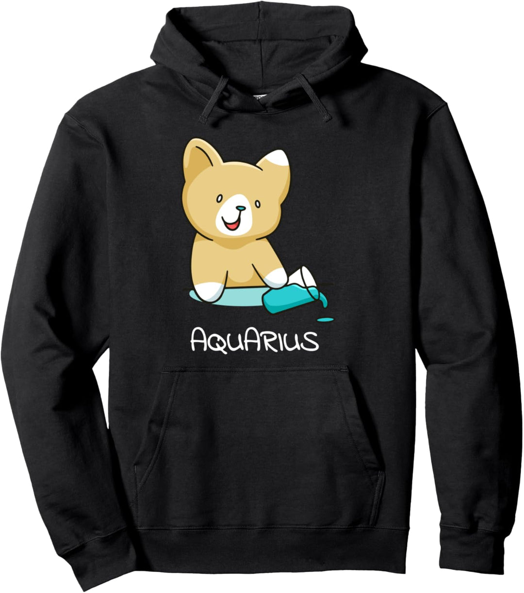 Wassermann Katze Tierkreiszeichen Kawaii Astrologie Katzen Pullover Hoodie
