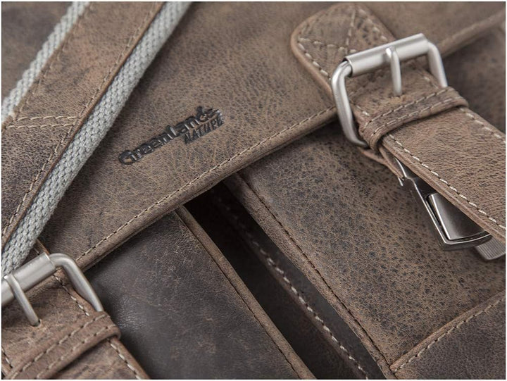 Greenland Nature Stone Umhängetasche Messenger Leder 33 cm
