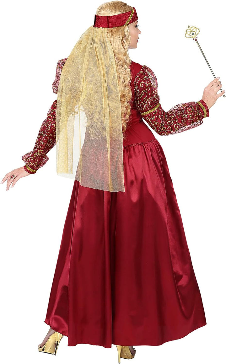 "MEDIEVAL PRINCESS" (dress with crinoline underskirt, headpiece with veil) - (L), L