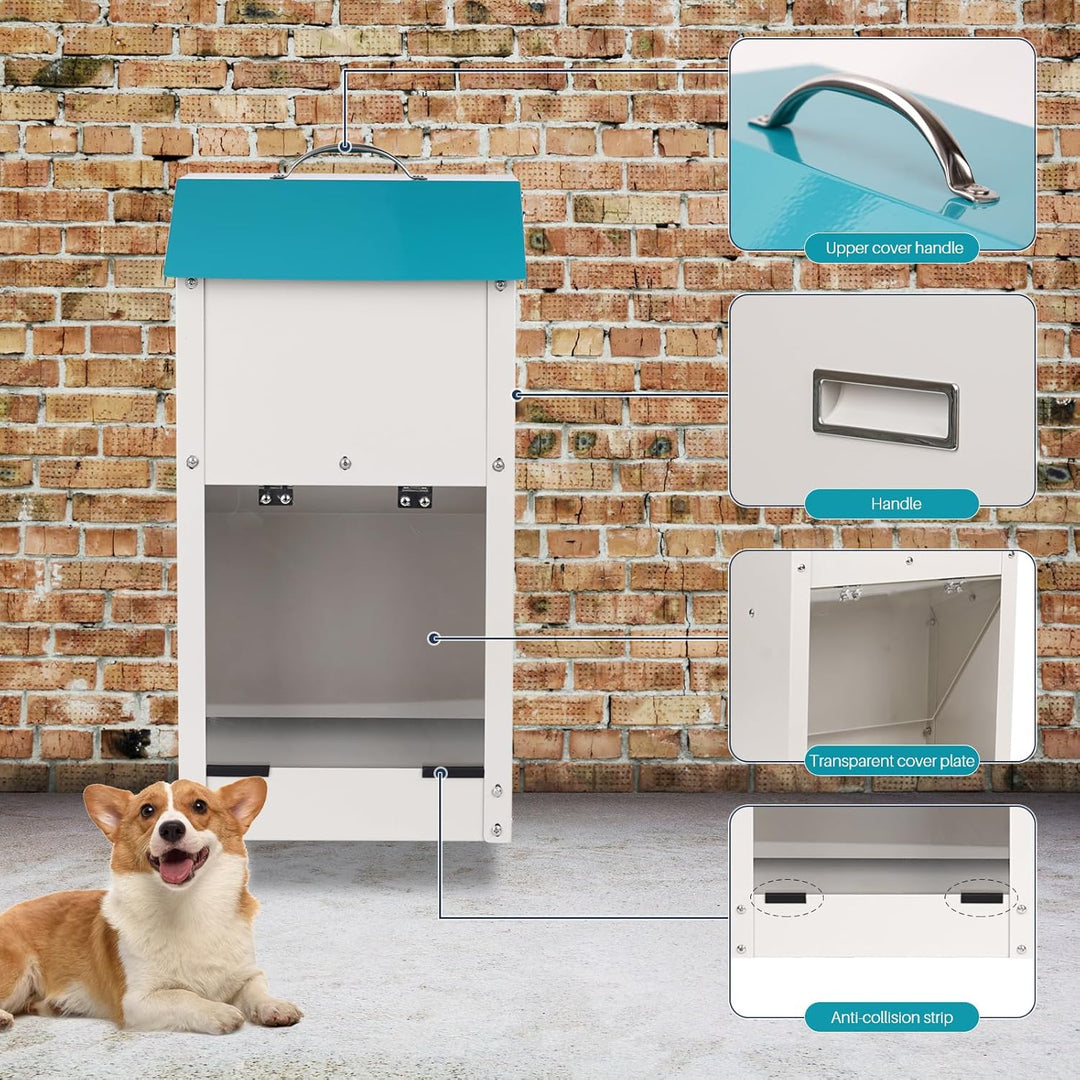 Futterautomat für Hunde - Fassungsvermögen 7 kg, Kann Das Futter Vor Feuchtigkeit SchüTzen, Anti-Nag