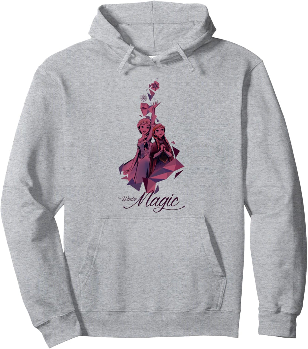 Disney Frozen Elsa And Anna Winter Magic Portrait Pullover Hoodie