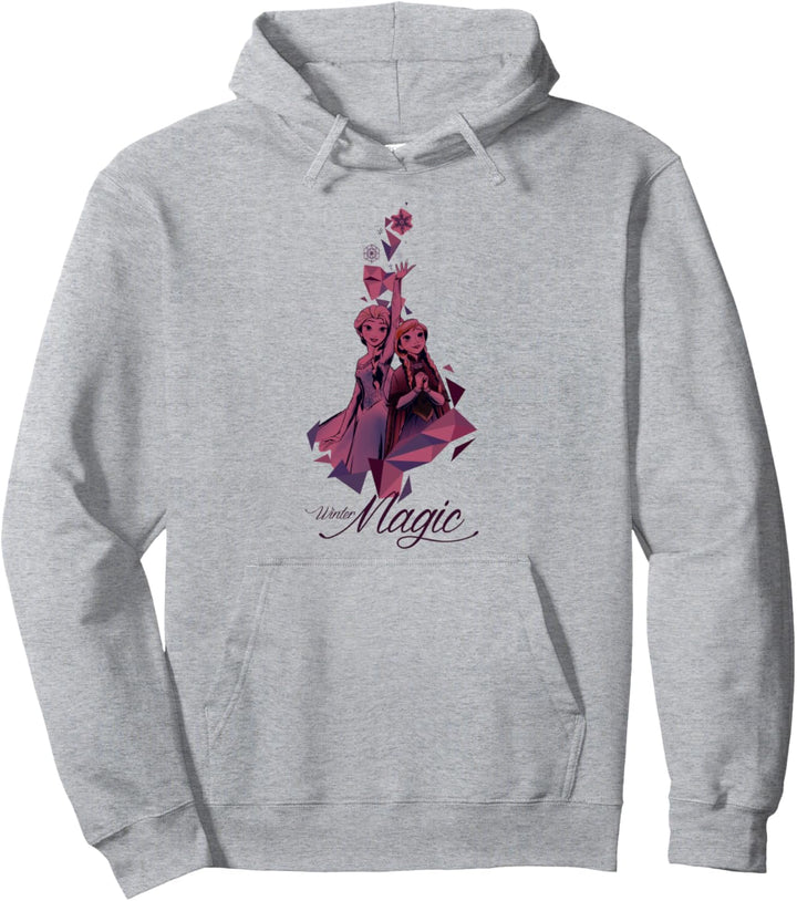 Disney Frozen Elsa And Anna Winter Magic Portrait Pullover Hoodie