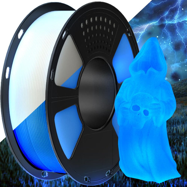 GEEETECH PLA Filament 1.75mm, Glows in the Dark Filament, 3D Drucker Filament 1kg Spool, Filament Le