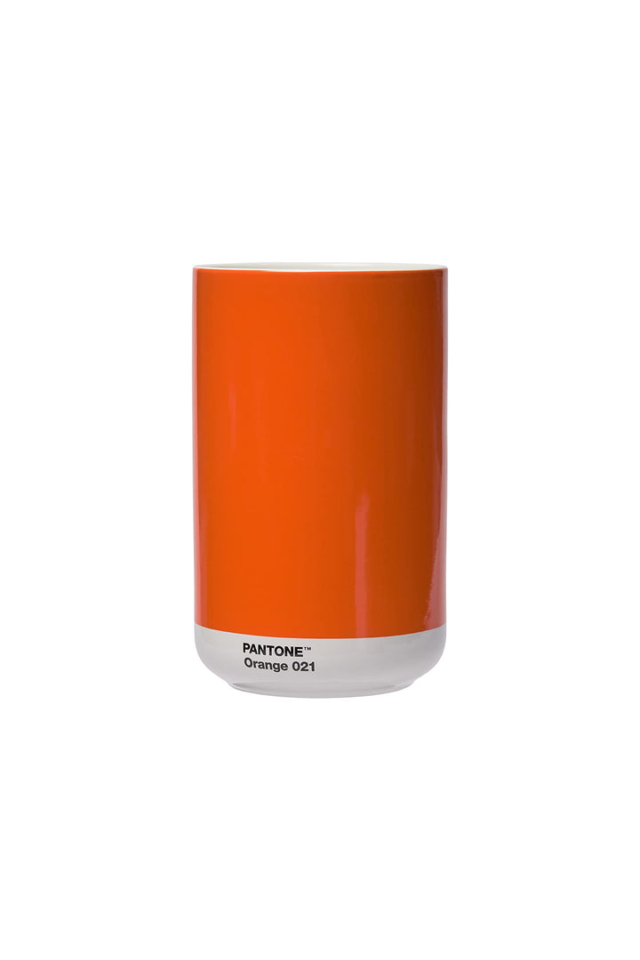 Pantone Porzellan Vase mit Geschenkbox, Jar, dekorative hochwertige Blumenvase, 1 Liter, Orange 021