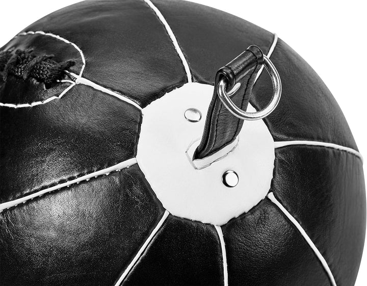 Bad Company Doppelendball aus Leder inkl. elastischen Spanngurten I 25 cm Durchmesser I Boxball für