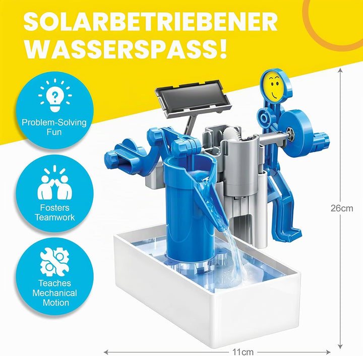 4M 403425 Green Hybrid Solar Power Water Pump Science Kit Green Science Hybrid-Wasserpumpe, solarbet