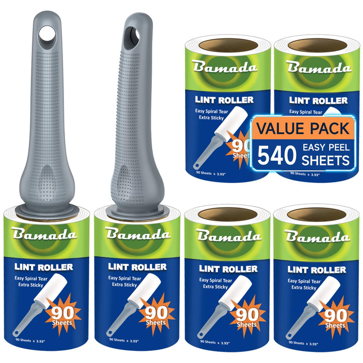 Fusselroller für Tierhaare 540 Blatt, extra klebriger tragbarer Fusselentferner, Fusselroller Kleidu