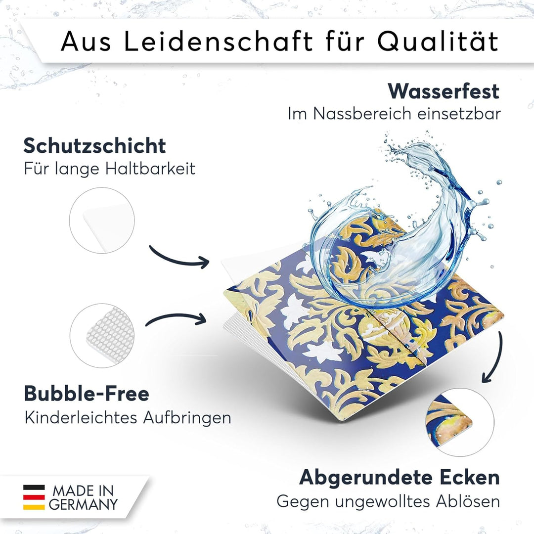 Fliesenmosaik Fliesenfolie - CREATISTO Fliesensticker I Dekoaufkleber Fliese Folie Sticker Aufkleber