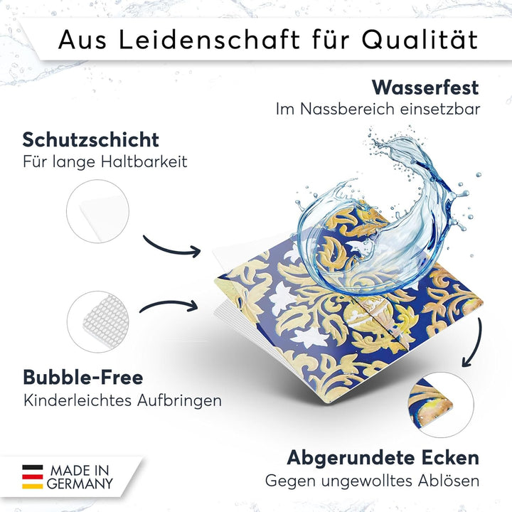 CREATISTO Klebefliesen Stickerfliesen Fliesenfolie - Aufkleber Sticker für Wandfliesen I Klebefliese