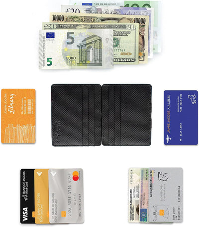 Jaimie Jacobs Flap Boy Slim ohne Münzfach Magic Wallet integrierter RFID Schutz Magischer Geldbeutel