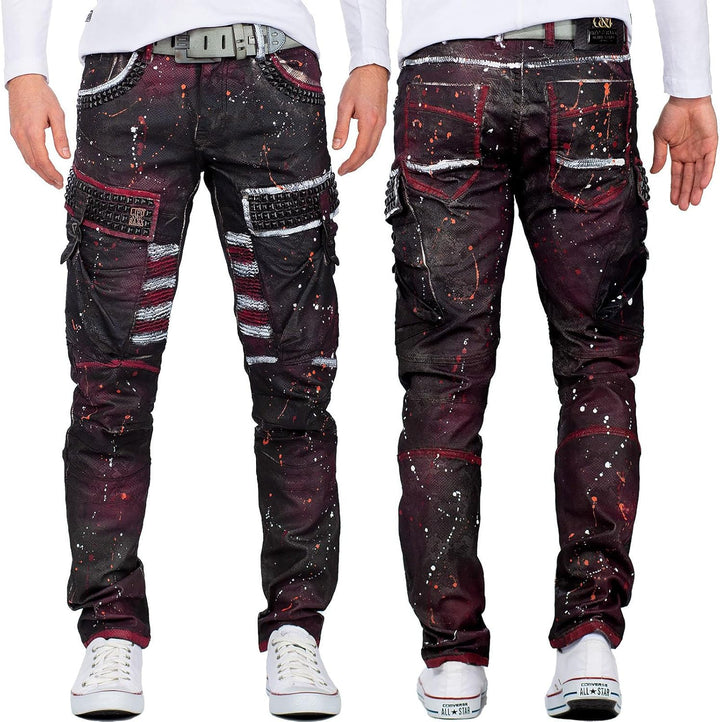 Cipo & Baxx Herren Jeans – Stylische Denim-Mode mit einzigartigem Design, Slim-Fit & Regular-Fit, Bi