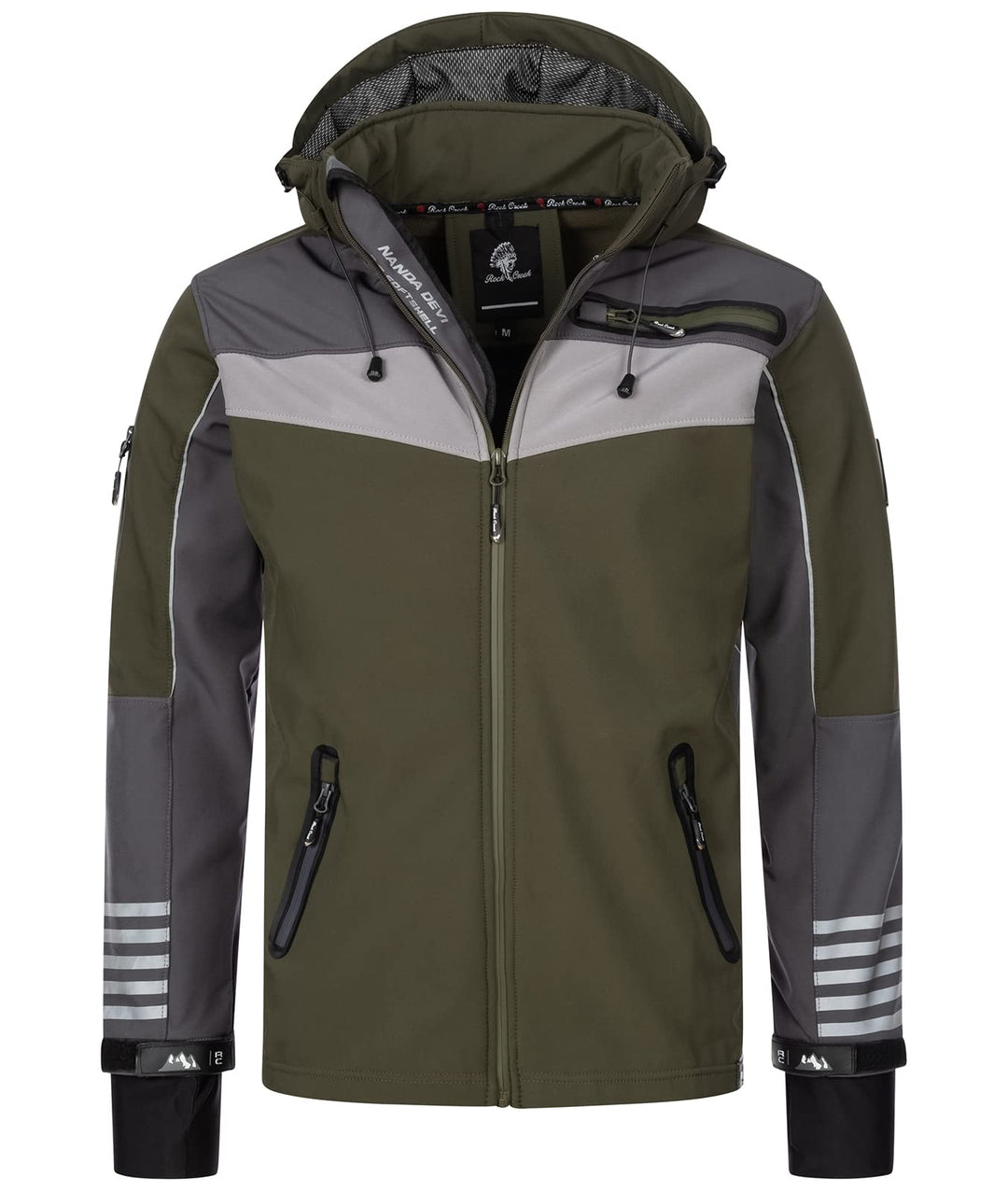Rock Creek Herren Softshell Jacke Outdoor H-288 4XL Dunkelgrün, 4XL Dunkelgrün