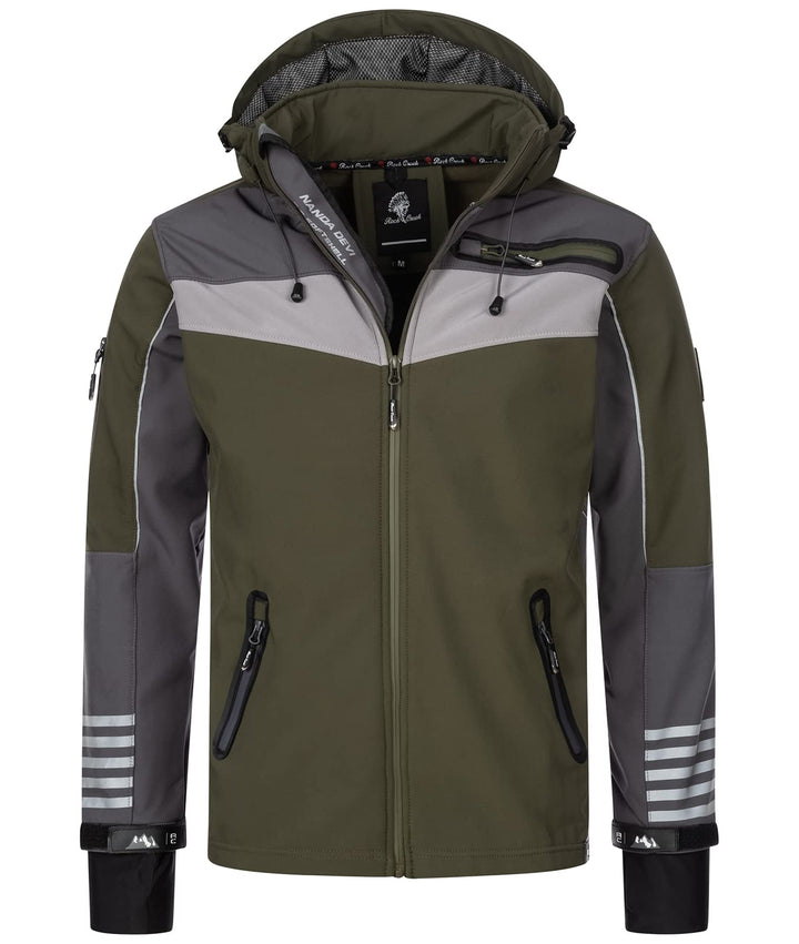 Rock Creek Herren Softshell Jacke Outdoor H-288 4XL Dunkelgrün, 4XL Dunkelgrün