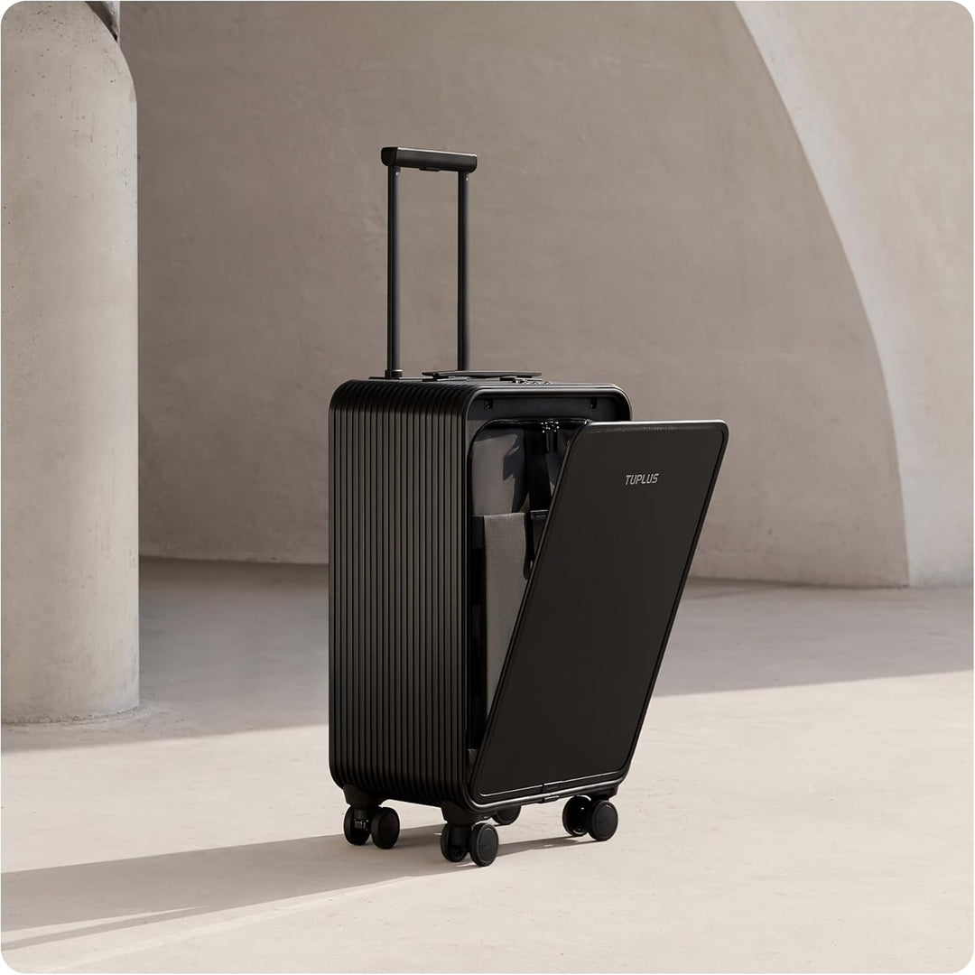 TUPLUS Koffer Aluminium Trolley Rollkoffer mit 4 Rollen Reisekoffer Handgepäck Hartschalenkoffer mit