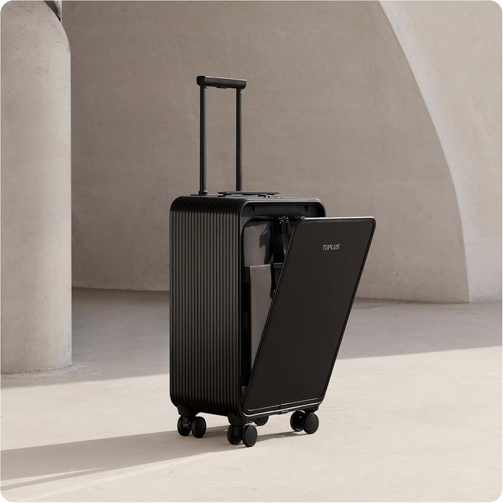 TUPLUS Koffer Aluminium Trolley Rollkoffer mit 4 Rollen Reisekoffer Handgepäck Hartschalenkoffer mit