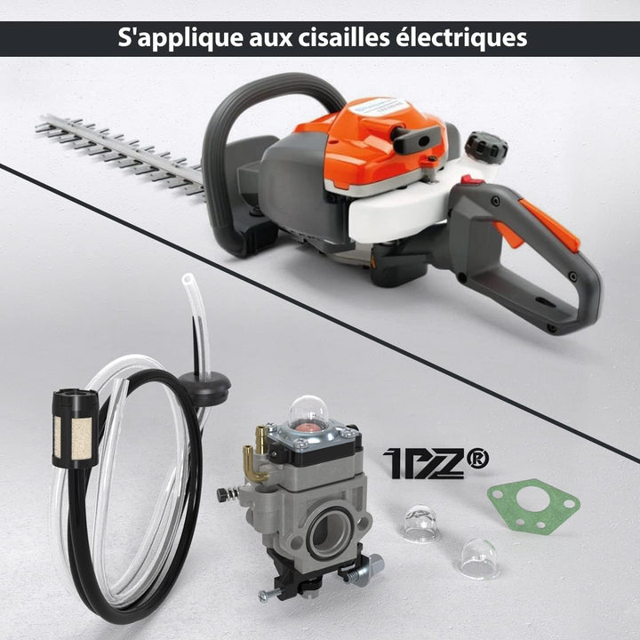 1PZ F6C-15T Vergaser Kit 15mm für 52cc 49cc 47cc 43cc 2-Takt Motorsense Trimmer Motor mit Primer Bir