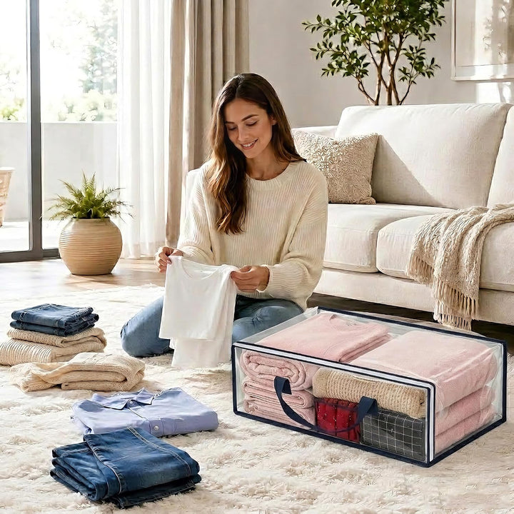 6 Stück Transparente Aufbewahrungstasche, PVC Umzugstaschen